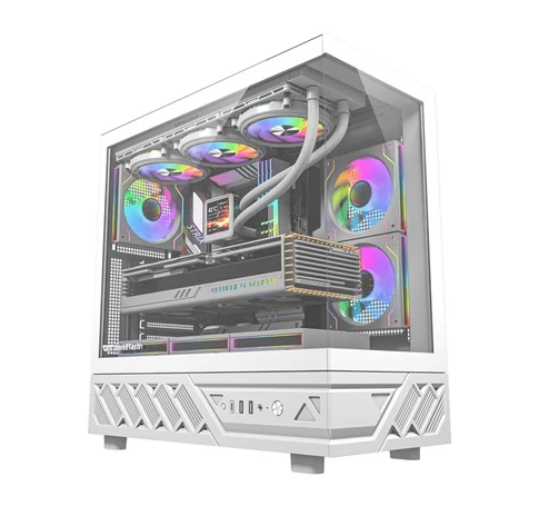 DarkFlash DS950 számítógép-ház (fehér) + 6 ventilátor