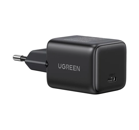 Ugreen X513 30 W-os GaN fali töltő 1 db USB-C csatlakozóval (fekete)