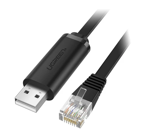 Ugreen CM204 USB-RJ45 konzolkábel, 3 m (fekete)
