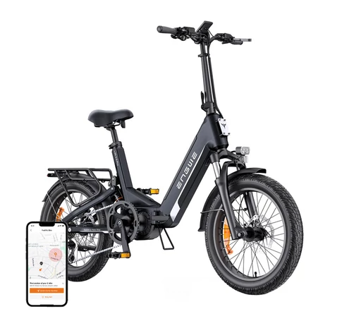 ENGWE L20 PRO 3.0 250 W-os 20 hüvelykes elektromos kerékpár (fekete)