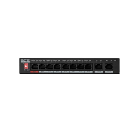 BCS BCS-L-SP0802G(2) 8-Portos PoE Switch exPoE Technológiával 100Mbps