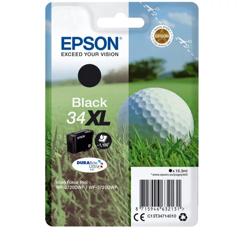 Epson Golf ball C13T34714020 tintapatron 1 db Eredeti Nagy (XL) kapacitású Fekete