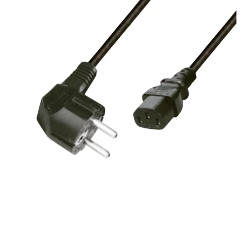 Home N 5 számítógépes hálózati csatlakozókábel, 2 m, H05VV-F 3G0,75 mm2 kábellel, védőérintkezős, max.1380W, fekete