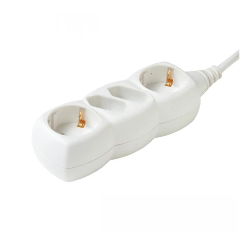 Home NV 14/WH hálózati elosztó, 1,5 m, H05VV-F 3G1,0 mm2 kábel, IP 20 kivitel, 2 védőérintkezős és 2 euro aljzat, max. 3500W, fehér