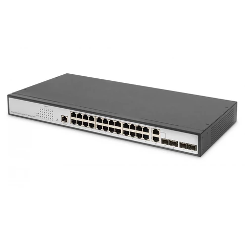 Digitus DN-80221-3 hálózati kapcsoló Vezérelt L2 Gigabit Ethernet (10/100/1000) Fekete, Szürke