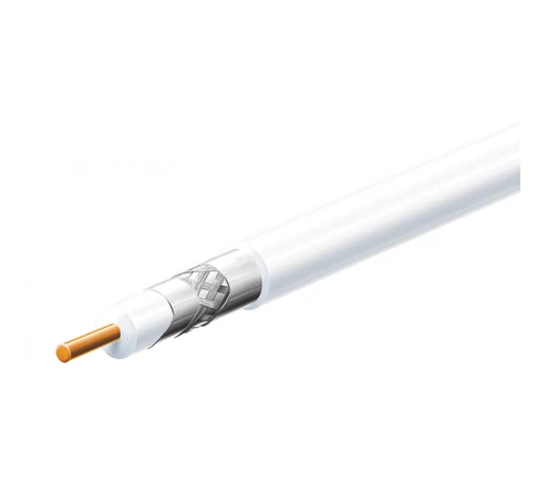 Home S 6TSV/WH koax kábel, 75 Ohm, PVC és PE szigetelés, réz bevonatú acél ér, alumínium + PET fólia 96 szál aluharisnya, 305m, fehér