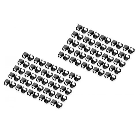 Fekete színű színes klipsz RJ45 csatlakozóhoz, 100 darabos csomagban