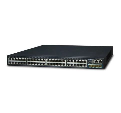 PLANET SGS-6341-48T4X hálózati kapcsoló Vezérelt L3 Gigabit Ethernet (10/100/1000) 1U Fekete