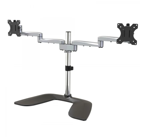 StarTech.com ARMDUALSS asztali TV konzol 81,3 cm (32") Fekete, Ezüst