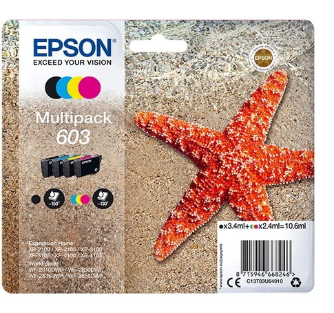 Epson C13T03U64010 tintapatron 1 db Eredeti Standard teljesítmény Fekete, Cián, Magenta, Sárga