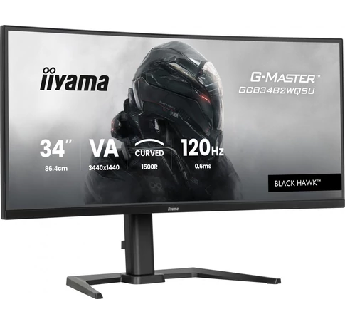 iiyama GCB3482WQSU-B1 34 hüvelykes VA 3440x1440 500cd/m2 0,6ms 2xHDMI DP USB
