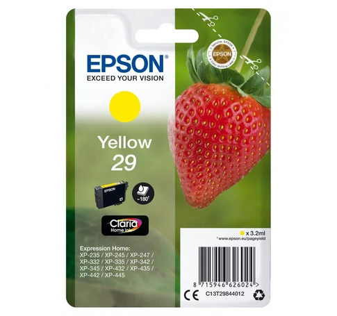 Epson Strawberry C13T29844012 tintapatron 1 dB Eredeti Standard teljesítmény Sárga