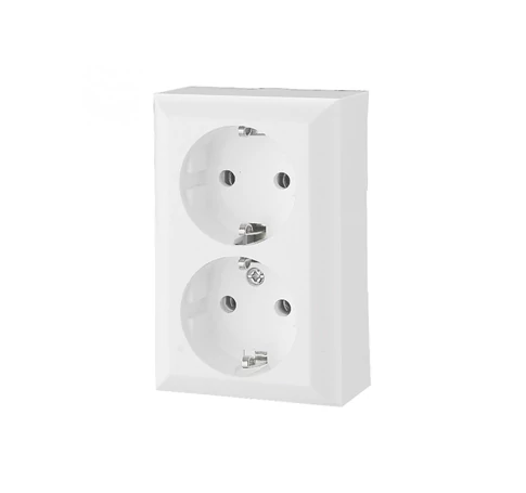 GAO 0311H Business Line IP20 2 férőhelyes földelt aljzat, 2 férőhelyes földelt csatlakozóaljzat, beltéri, 230 V~ / 50 Hz / 16 A, fehér