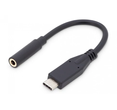 Digitus AK-300321-002-S mobiltelefon kábel Fekete 0,2 M USB C 3.5mm