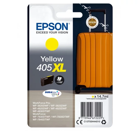 Epson 405XL DURABrite Ultra Ink tintapatron 1 dB Eredeti Nagy (XL) kapacitású Sárga
