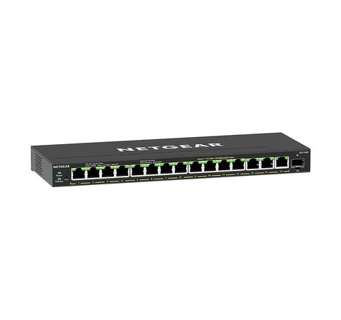 NETGEAR GS316EP-100PES hálózati kapcsoló Vezérelt Gigabit Ethernet (10/100/1000) Ethernet-áramellátás (PoE) támogatása Fekete