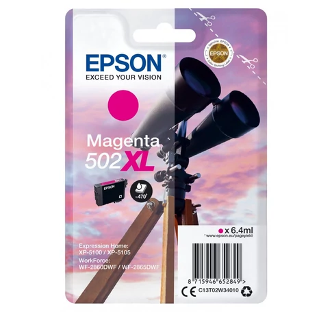 Epson 502XL tintapatron 1 dB Eredeti Nagy (XL) kapacitású Magenta