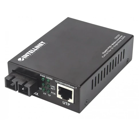 Intellinet 508209 hálózati média konverter 1000 Mbit/s 1310 nm Single-mode Fekete