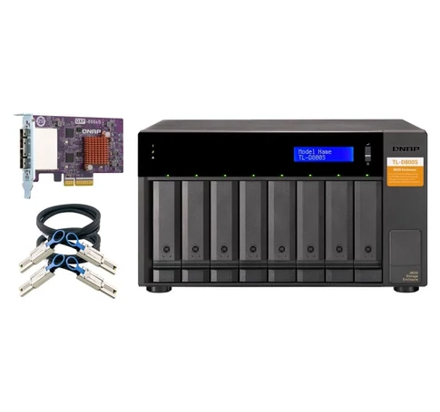 QNAP TL-D800S tárolóegység burkolat HDD/SSD ház Fekete, Szürke 2.5/3.5"