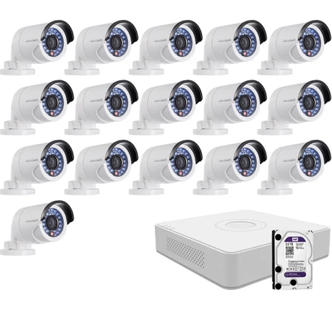 16 infrakamerás HIKVISION HDTVI