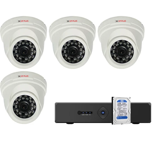 4 dome kamerás HDCVI CP PLUS rendszer