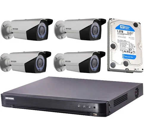 4 varifokális infrakamerás HIKVISION HDTVI
