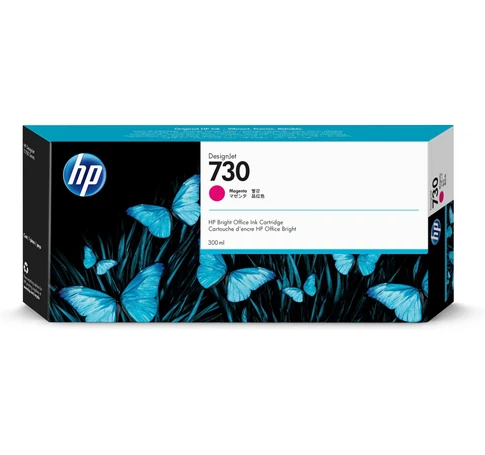 HP 730 nagy kapacitású eredeti tinta - 300ml magenta (P2V69A)