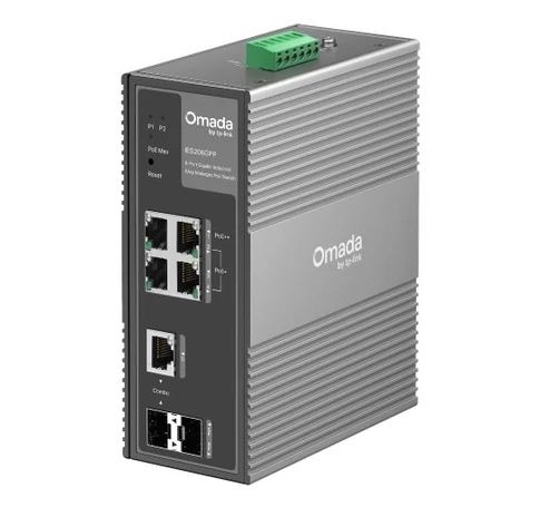TP-Link IES206GPP hálózati kapcsoló Vezérelt Gigabit Ethernet (10/100/1000) Ethernet-áramellátás (PoE) támogatása Fekete