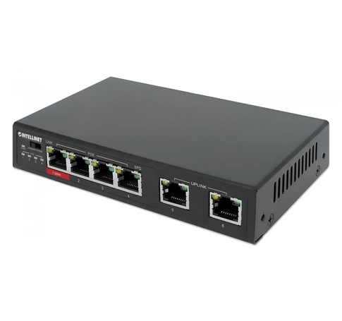 Intellinet 561686 hálózati kapcsoló Fast Ethernet (10/100) Ethernet-áramellátás (PoE) támogatása Fekete