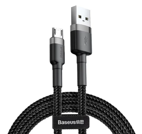 Baseus Cafule USB-Micro-USB kábel, 0.5m, 2.4A  (szürke-fekete)