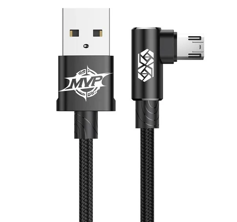 Baseus MVP USB-Micro USB ferde, könyök kábel 1,5A 2m (fekete)