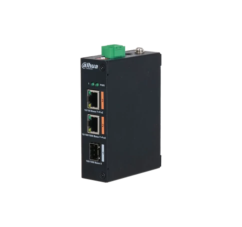 Dahua PFS3103-1GT1ET-60-V2 3-portos nemkezelhető ipari asztali switch 2 PoE porttal