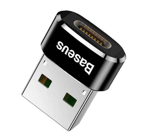 Baseus 3A USB-C–USB-A adapter (fekete)