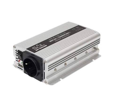 SAL SAI 1000USB feszültségátalakító, 500 W, inverter, 500 mA USB töltő, gyermekzár