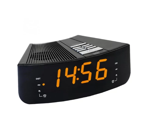 HOME LTCR 02 digitális, LED ébresztőóra rádióval, borostyán sárga kijelző, 10 állomás memória, ébresztés, hálózati tápellátás