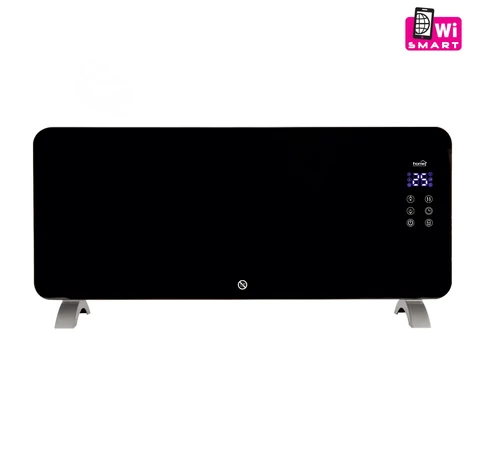 Home FK 430 WIFI álló vagy falra szerelhető SMART konvektor fűtőtest, 1000W/2000W, edzett üveg előlap, fekete