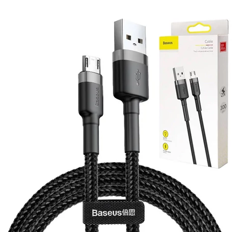 Baseus Cafule USB-Micro-USB kábel, 2A, 3 m (fekete és szürke)