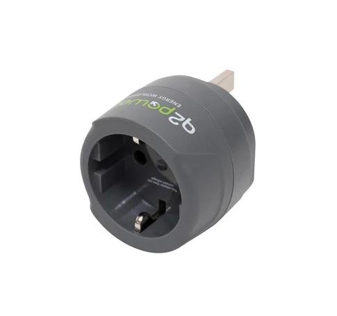 Q2POWER 1.200100-TH utazóadapter, Europe to UK, bemeneti feszültség: 100-250 V, 7 A, teljesítmény:100V-700W/250V-1750W
