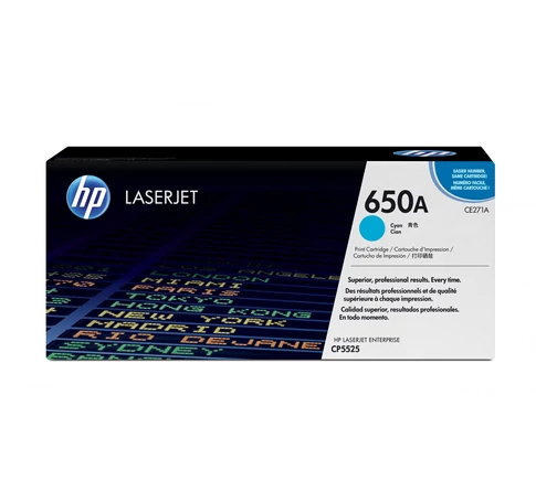 HP 650A Cyan Original LaserJet Toner Cartridge
