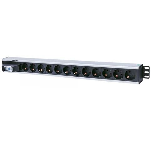 Intellinet 711449 áramelosztó egység (PDU) 12 AC kimenet(ek) Fekete, Szürke