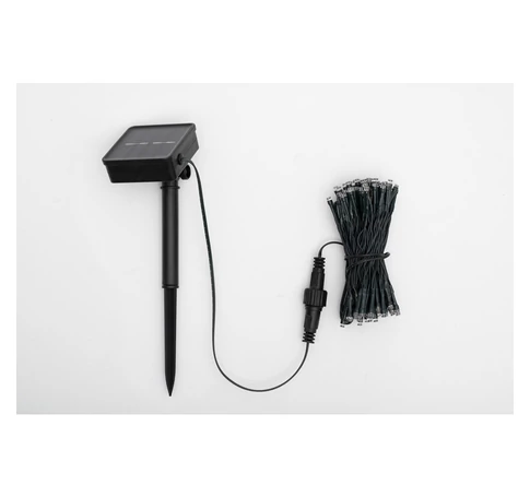 Home SLC100WW szolár fényfüzér, 100db melegfehér LED, 7m hosszúság, zöld vezeték, kültéri kivitel