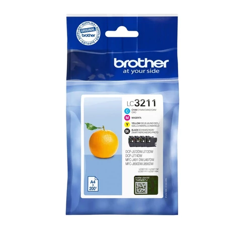 Brother LC-3211VAL tintapatron Eredeti Standard teljesítmény Fekete, Cián, Magenta, Sárga