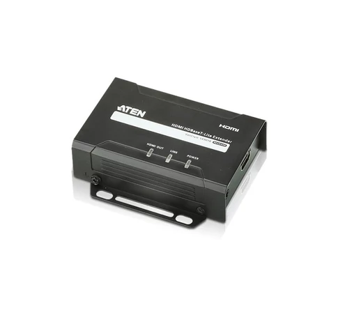 ATEN VE801R-AT-G audió/videó jeltovábbító AV receiver Fekete