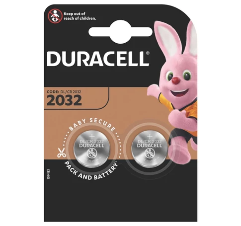 Duracell DL2032 10PP040028 lítium gombelem, 3,2 V feszültség, 2db/bliszter