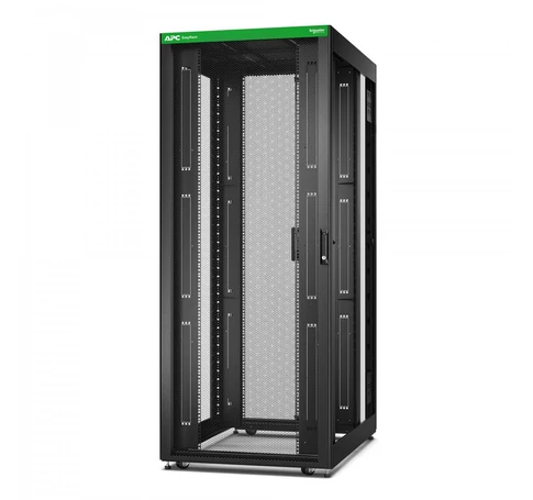 Easy Rack 800mm/42U/1200mm, tetővel, kerekekkel, lábakkal és 4 konzollal, oldalsó panelek nélkül, fekete