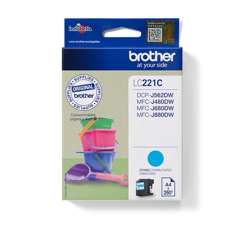 Brother LC221C tintapatron 1 db Eredeti Cián