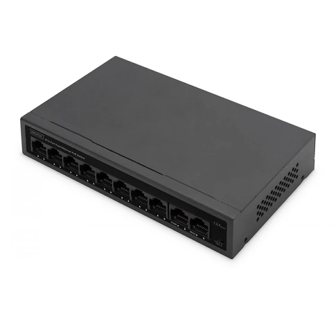 Digitus DN-95354 hálózati kapcsoló Vezérelt Fast Ethernet (10/100) Ethernet-áramellátás (PoE) támogatása Fekete