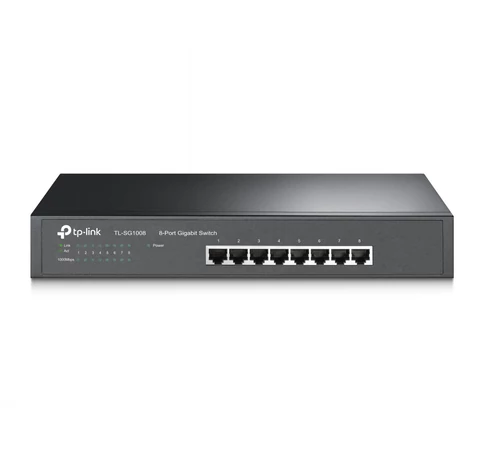 TP-Link TL-SG1008 hálózati kapcsoló Beállítást nem igénylő (unmanaged) Gigabit Ethernet (10/100/1000) Fekete