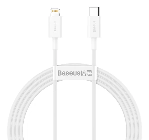 Baseus Superior Series USB-C-Lightning kábel, 20 W, PD, 1,5 m (fehér)