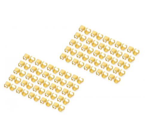 Sárga színű klipsz RJ45 csatlakozóhoz, 100 db/csomag.
